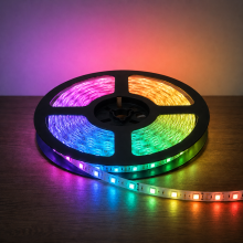 12v DC RGB 14.4w Per Metre 5050SMD FLEXIBLE LED STRIP (Non Weatherproof) - 5m Roll