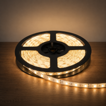 24v DC 14.4w Per Metre 5050SMD CHIP FLEXIBLE LED STRIP 3000K WARM WHITE (Non Weatherproof) - 5m Roll