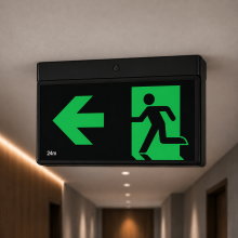 HIGHLINE Universal Wall &amp; Ceiling Mount LED Exit Sign *BLACK* - SP2001BK