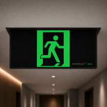 HIGHLINE RECESSED MOUNT SLIMLINE Exit Sign *BLACK* - SP2002BK