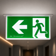 HIGHLINE RECESSED MOUNT SLIMLINE LED Exit Sign Gen2 LiFEPO4 Lithium Battery - SP2002WH