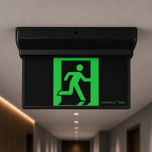 HIGHLINE SLIMLINE Universal Wall &amp; Ceiling Mount LED Exit Sign - SP2003BK