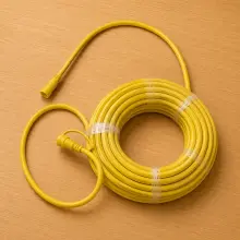 30Metre Male to Female Moulded 4mm² Leads, Yellow For Highline 24v Battens - SP24V-MF-30M