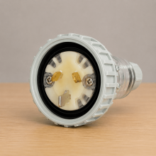 Highline 3 Pin 10amp FLAT Straight Plug IP66 - Single Phase - Impact and Chemical Resistant