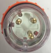 Highline 3 Pin 20amp ROUND Straight Plug IP66 - Single Phase - Impact and Chemical Resistant