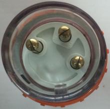 Highline 3 Pin 32amp ROUND Straight Plug IP66 - Single Phase - Impact and Chemical Resistant