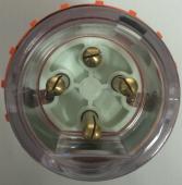 Highline 4 Pin 20amp ROUND Straight Plug IP66 - Three Phase - Impact and Chemical Resistant
