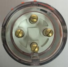 Highline 4 Pin 32amp ROUND Straight Plug IP66 - Three Phase - Impact and Chemical Resistant