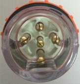 Highline 5 Pin 20amp ROUND Straight Plug IP66 - Three Phase - Impact and Chemical Resistant