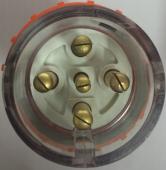 Highline 5 Pin 32amp ROUND Straight Plug IP66 - Three Phase - Impact and Chemical Resistant
