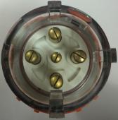 Highline 5 Pin 40amp ROUND Straight Plug IP66 - Three Phase - Impact and Chemical Resistant