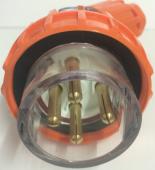 Highline 4 Pin 20amp Round Angled Plug IP66 - Three Phase - Impact and Chemical Resistant