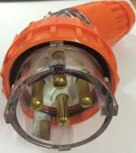 Highline 4 Pin 50amp Round Angled Plug IP66 - Three Phase - Impact and Chemical Resistant