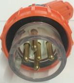 Highline 5 Pin 10amp Round Angled Plug IP66 - Three Phase - Impact and Chemical Resistant
