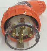 Highline 5 Pin 32amp Round Angled Plug IP66 - Three Phase - Impact and Chemical Resistant