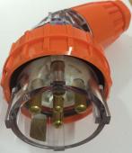Highline 5 Pin 50amp Round Angled Plug IP66 - Three Phase - Impact and Chemical Resistant