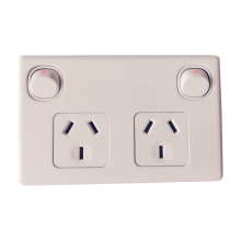 Highline Double Power Point 10 Amp - White - SGPO2