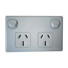Highline Double Power Point 15 Amp - White - SGPO2/15