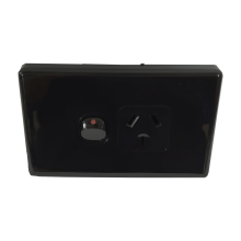 Highline SINGLE Power Point 10 Amp - BLACK - SGPO1B