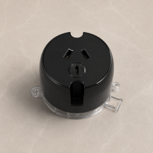 Single Plug Base 10amp - BLACK - HIGHLINE SPB1-BLACK