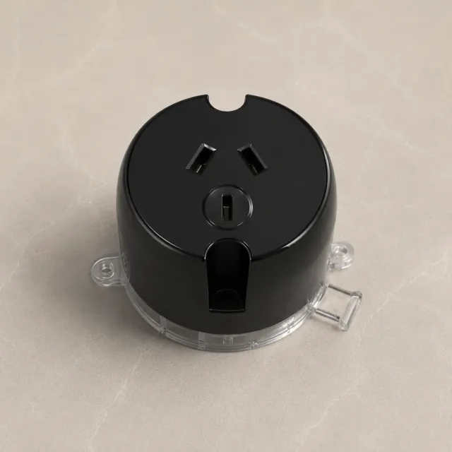 Single Plug Base 10amp - BLACK - HIGHLINE SPB1-BLACK