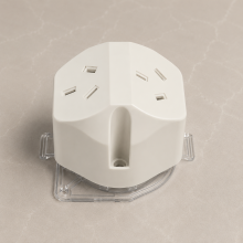 Double Plug Base 10amp White - Highline SPB2