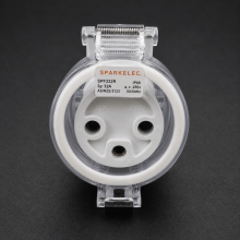 Highline 3 Pin 32amp ROUND Female Extension Socket IP66 - Single Phase - Impact And Chemical Resistant