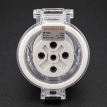 Highline 5 Pin 20amp Female Extension Socket IP66 - Three Phase - Impact And Chemical Resistant
