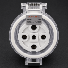 Highline 5 Pin 40amp Female Extension Socket IP66 - Three Phase - Impact And Chemical Resistant