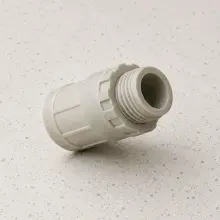 50mm Plain to Screw Adapter Grey