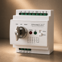 Emergency Lighting Test Switch DIN Mount MINI 4 POLE - HIGHLINE SPTEST