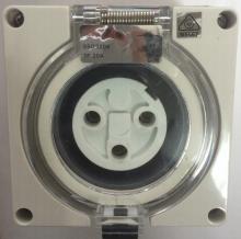 Highline 3 Pin 20amp Round Pin Female Socket Outlet IP66 - Single Phase - Impact And Chemical Resistant