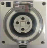 Highline 4 Pin 10amp Female Socket Outlet IP66 - THREE Phase - Impact And Chemical Resistant