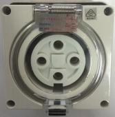 Highline 4 Pin 40amp Female Socket Outlet IP66 - THREE Phase - Impact And Chemical Resistant