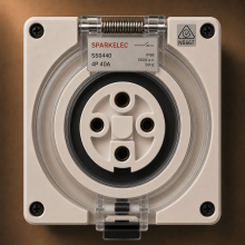 Highline 4 Pin 40amp Female Socket Outlet IP66 - THREE Phase - Impact And Chemical Resistant