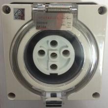 Highline 5 Pin 10amp Female Socket Outlet IP66 - THREE Phase - Impact And Chemical Resistant