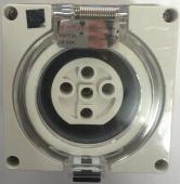 Highline 5 Pin 20amp Female Socket Outlet IP66 - THREE Phase - Impact And Chemical Resistant