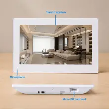 8" Additional Monitor ONLY FOR SVI003HD IP Video Intercom Kit WHITE - HIGHLINE SVM003WH