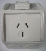 Highline Single Weatherproof Power Point 10amp IP53 SWGP01H