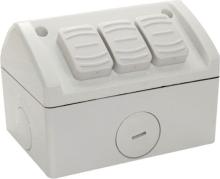 Highline Double Weatherproof Power Point with Extra Switch 10amp IP53 SWGP02X