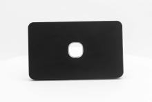 1 Gang Grid &amp; Plate Only Tempered Glass Midnight Black - HIGHLINE SWS1TZ/BK/CP