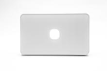1 Gang Grid &amp; Plate Only Tempered Glass Off White - HIGHLINE SWS1TZ/WH/CP