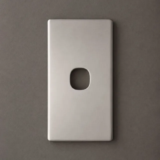 1 Gang Matt Silver Cover For Classic Switch OR Plate - SWS1V/SC