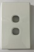 2 Gang Classic Switch Plate White - 5 Years Replacement Warranty