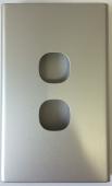 2 Gang Matt Silver Cover For Classic Switch OR Plate - SWS2V/SC