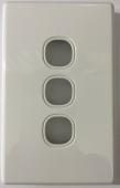 3 Gang Classic Switch Plate White - 5 Years Replacement Warranty