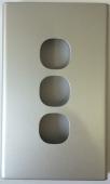 3 Gang Matt Silver Cover For Classic Switch OR Plate - SWS3V/SC