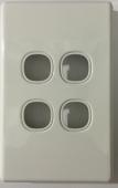 4 Gang Classic Switch Plate White - 5 Years Replacement Warranty