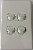 4 Gang Classic Switch 16 Amp White - 5 Years Replacement Warranty
