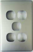 5 Gang Matt Silver Cover For Slimline Switch OR Plate - SWS5S/SC